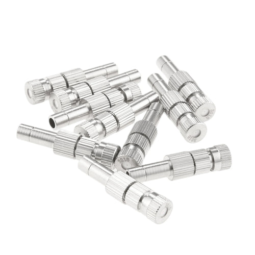20 Pcs/set Misting Nozzles Kit 0.3mm Misting System Heads with 1/4" Water Misting Nozzle Tees Sprayer for Outdoor Cooling System