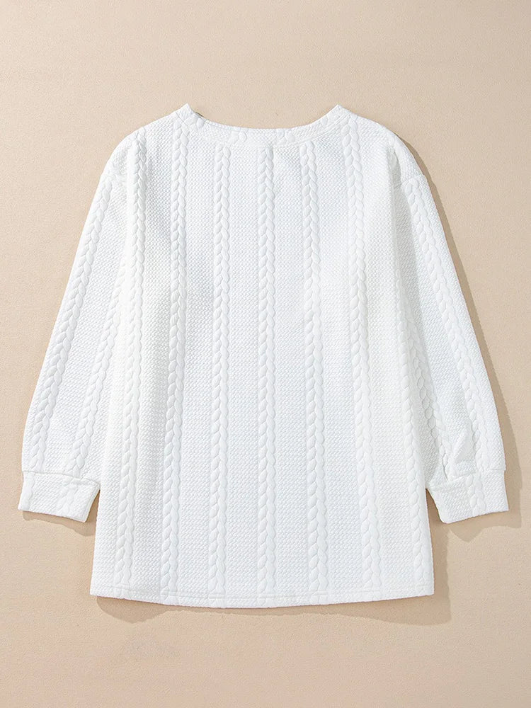 GIBSIE Plus Size Solid Color O-Neck Long Sleeve Pullovers Women 2025 Autumn New Casual Drop Shoulder Loose Sweatshirts Top