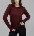 Women Cropped Long Sleeve T Shirts Slim Fitted Y2K Basic Layering Tops Sexy Figure-Hugging Going Out Long Sleeve Blouses